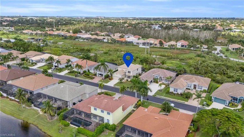 Drone / aerial view with a residential view