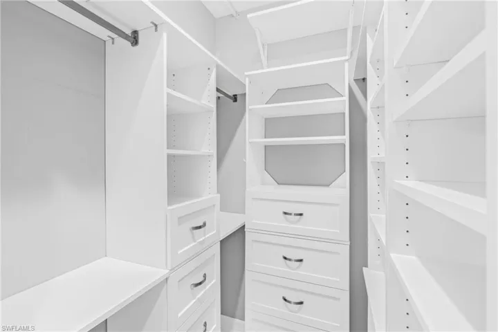 View of walk in closet