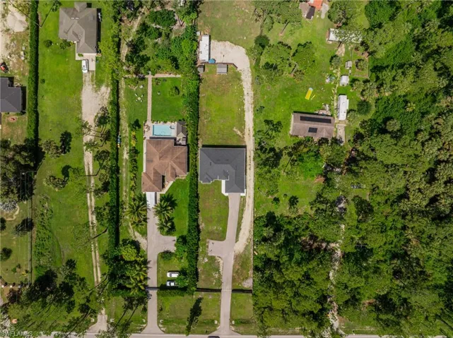 Aerial view of residential area