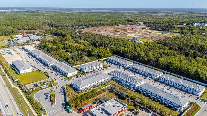 Bird's eye view of a heavily wooded area