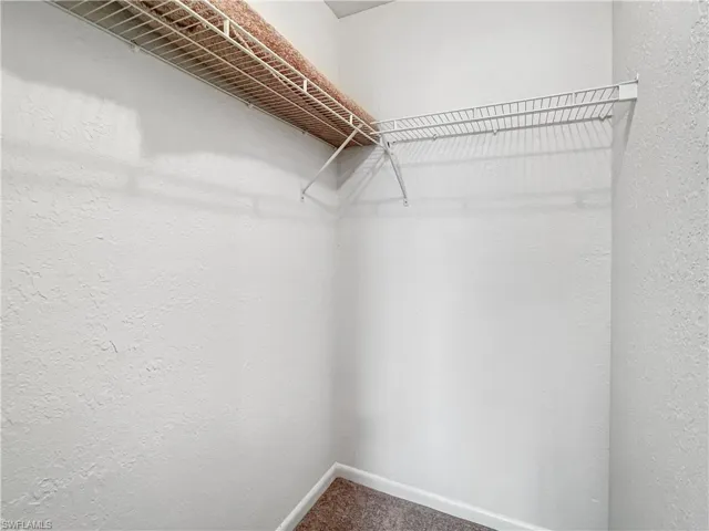 Walk in closet featuring carpet