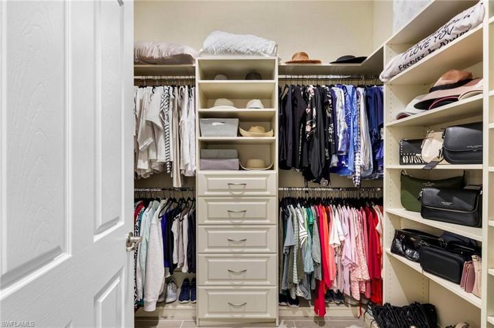 Thoughtful Custom Shelving in Master Walk-In