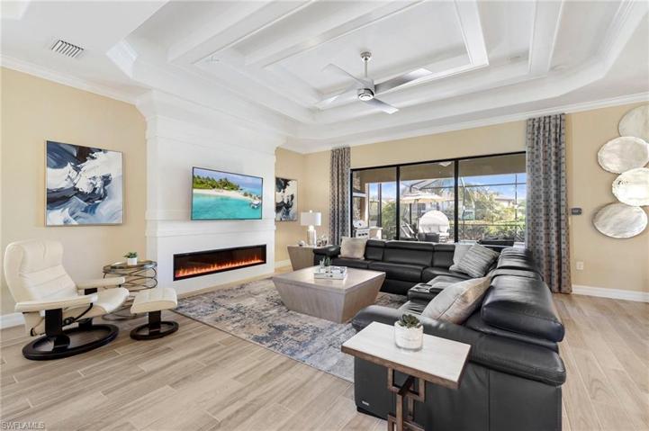 Living Room With Electric Fireplace