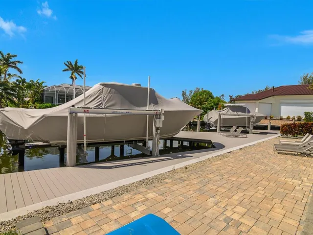 Dock with boat lift