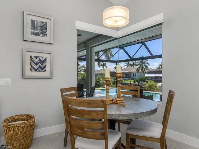 Dining room with healthy amount of natural light