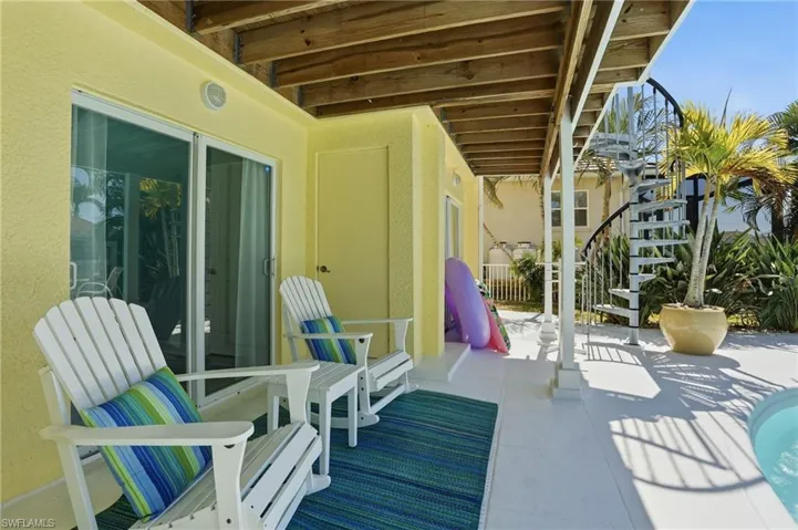 View of patio / terrace featuring stairway
