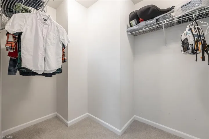 Large walk-in guest bedroom closets