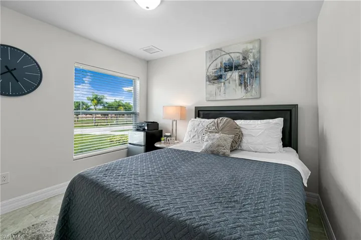 Bedroom with baseboards
