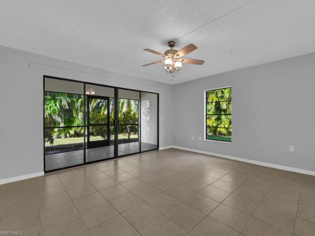 Great Room with private side yard and back yard