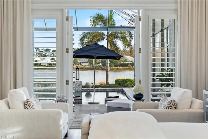Entryway featuring a water view