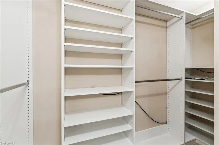 View of walk in closet