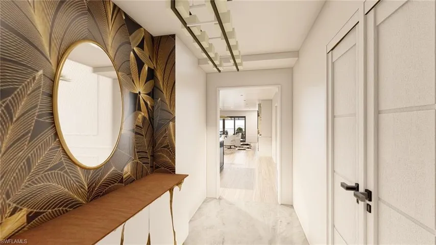 Corridor featuring light hardwood / wood-style floors