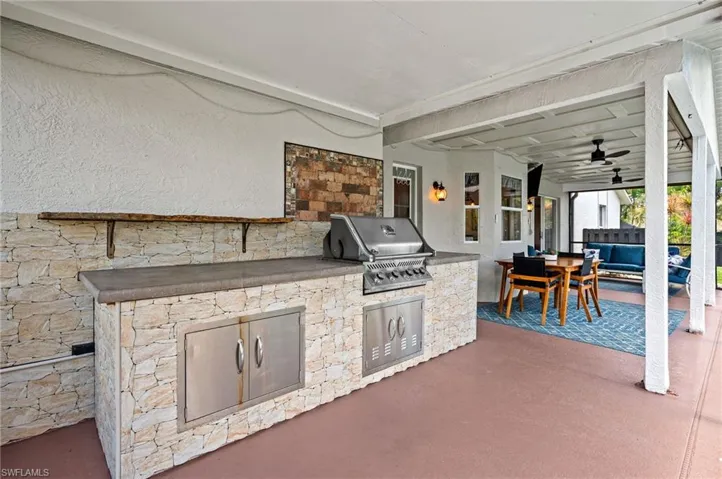 Outdoor Kitchen with Built-In Grill