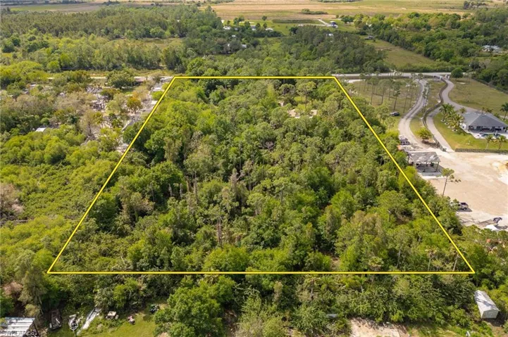 Bird's eye view featuring a view of trees
