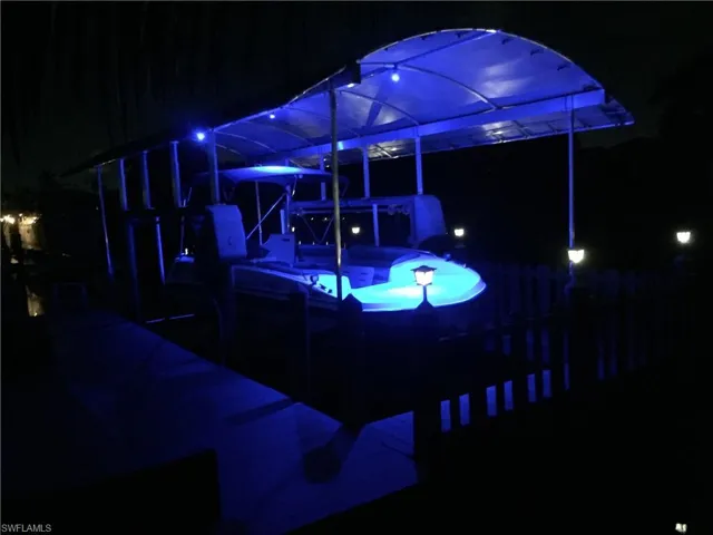 LED lighting on boat dock