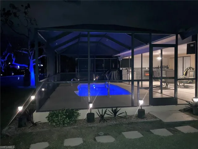 Pool at twilight enclosure, an outdoor pool