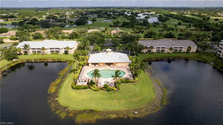Clubhouse and community lake front pool