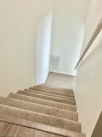 View of staircase down