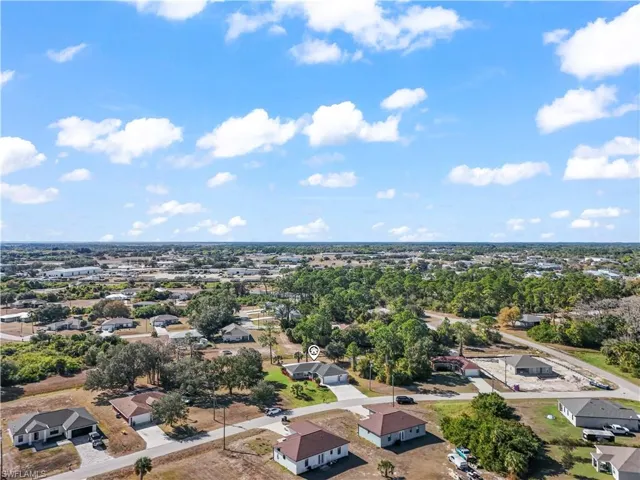 Aerial view of residential area