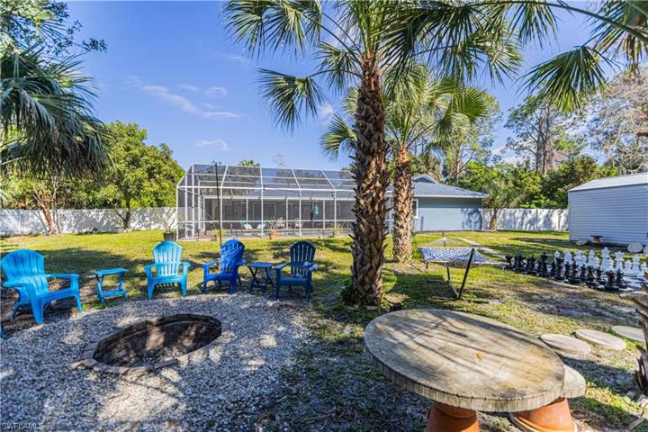 Fun for All Ages with In-ground Fire Pit, Hammock and Life Size Chess Set