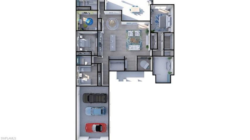 Virtually Staged Floorplan