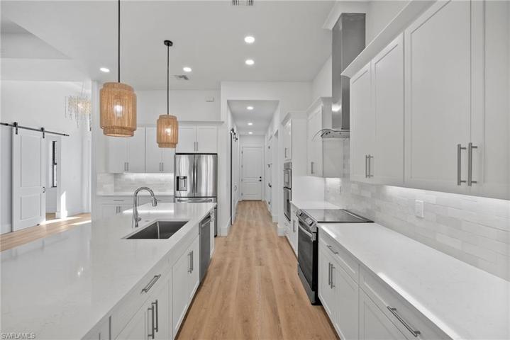 Kitchen looking into Hallway