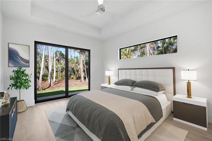 Virtually Staged Main Bedroom