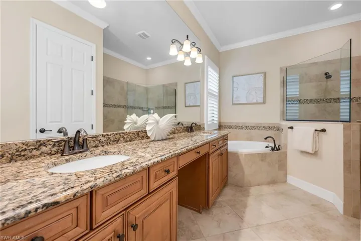 Master Bathroom with Tub and Shower