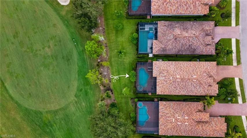 Aerial View Backyard on 5th Hole Eagle Course
