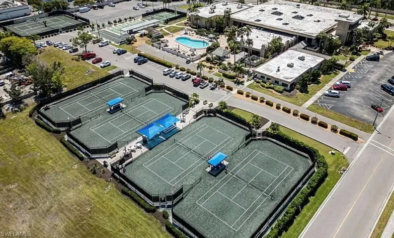 Bird's eye view of a pool