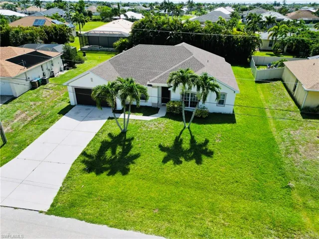 Aerial view of residential area