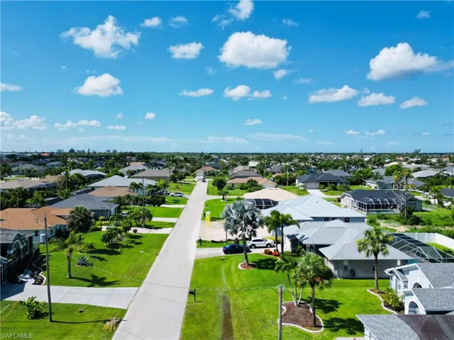 Aerial view of residential area