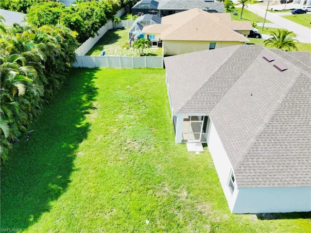 Aerial perspective of suburban area