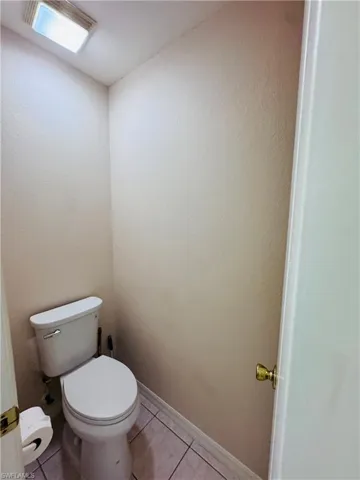 Bathroom with tile patterned floors