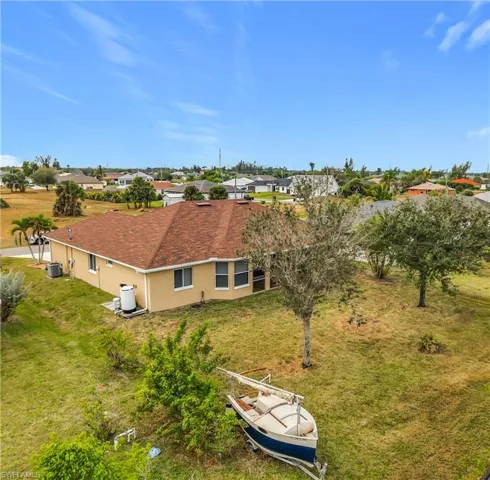 Aerial of the yard, no, the boat is not included.