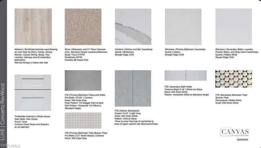 Design Selections.  Home is under construction and selections are subject to change.