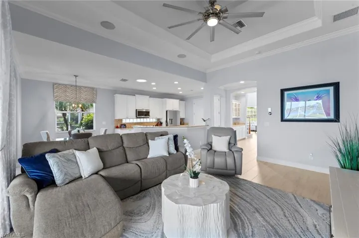 living room and kitchen