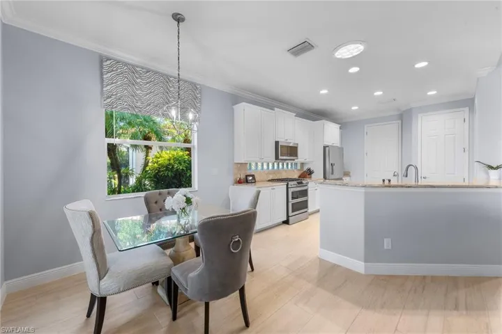 breakfast nook and kitchen