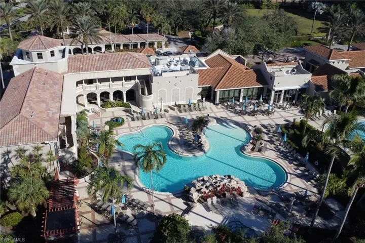 Bird's eye view of a pool