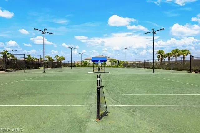 View of tennis court