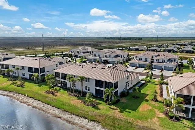 Aerial view of residential area