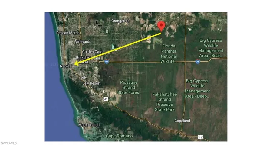 Aerial view of property's location