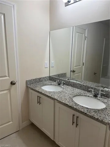 Full bathroom featuring double vanity