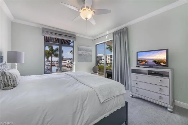 Primary suite with Marina views
