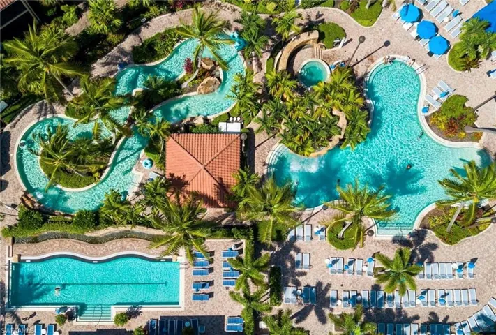 Drone/aerial view of The Naples Bay Club