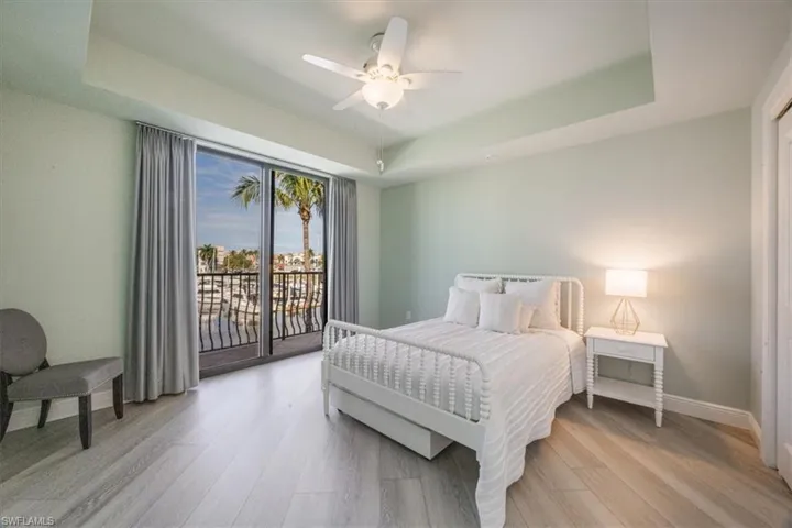 Guest suite with lanai overlooking Naples Bay