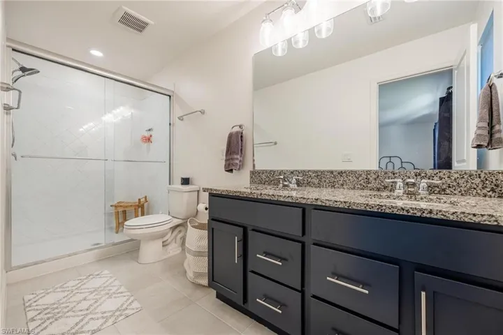 Primary bathroom with double vanity