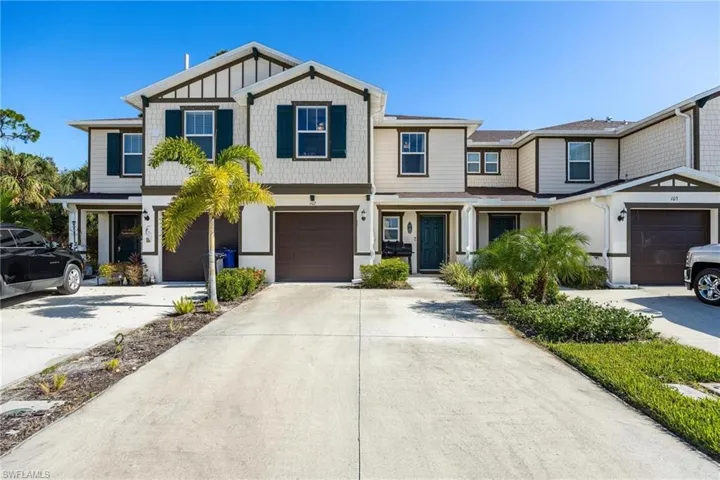 View of front of home and garage