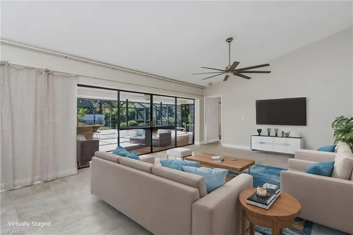 AI staged living room