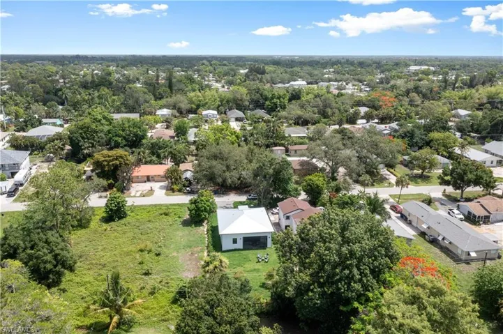 Aerial view of residential area